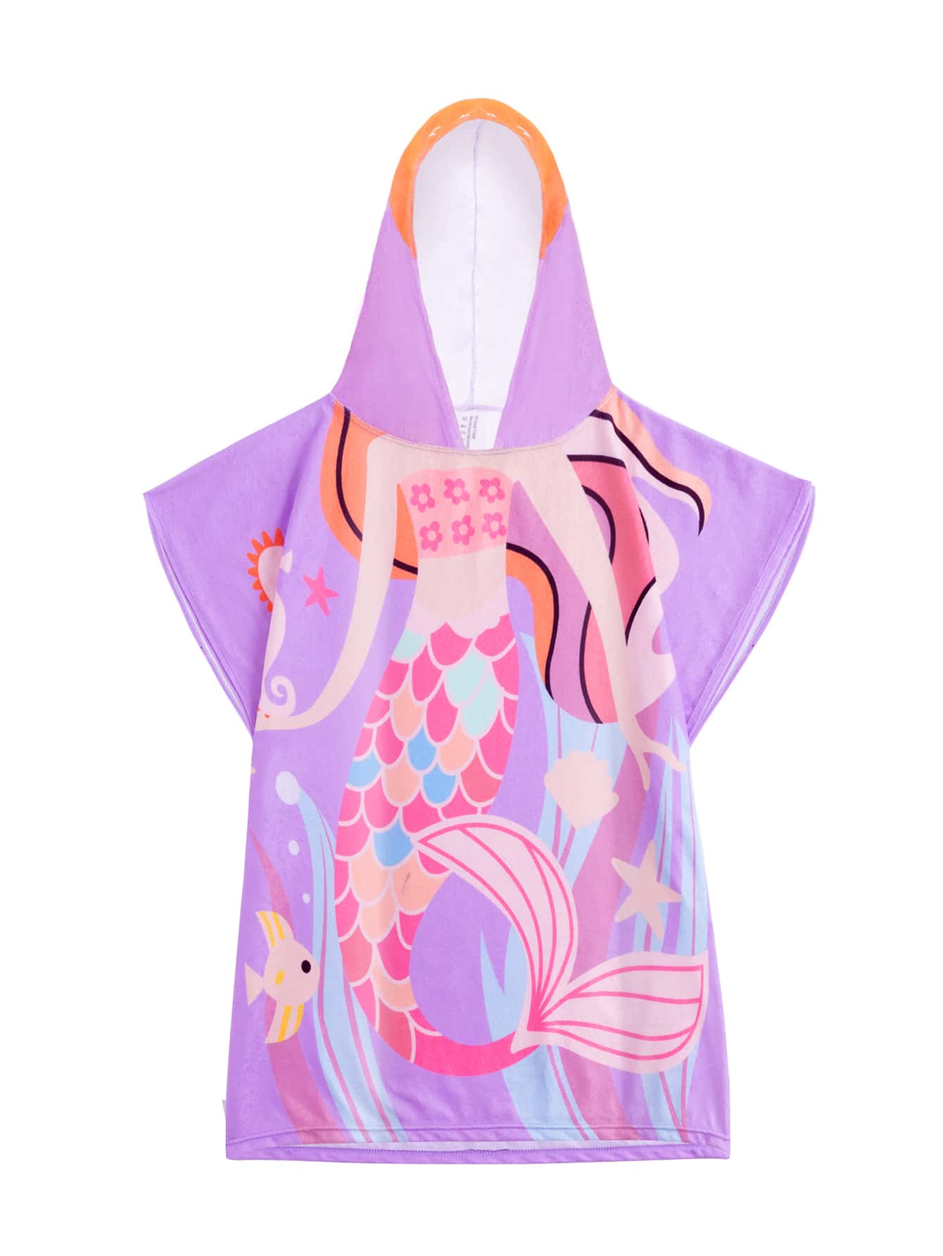 Cover up Con Capucha Con Gráficos De Dibujos Animados Para Niñas Jóvenes
