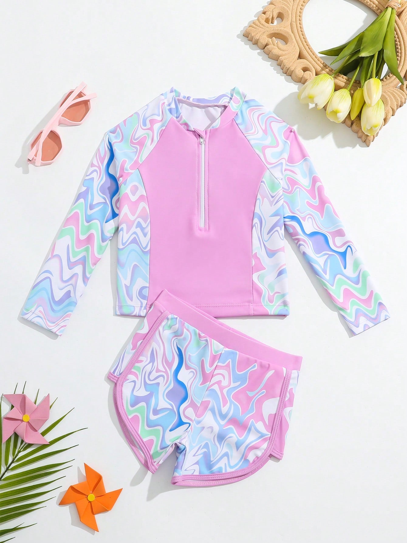 traje de baño tankini estampado
