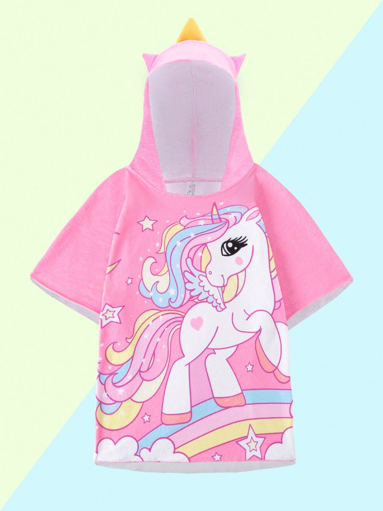 Cubierta Con Capucha Impresa De Unicornio Para Niñas Jóvenes