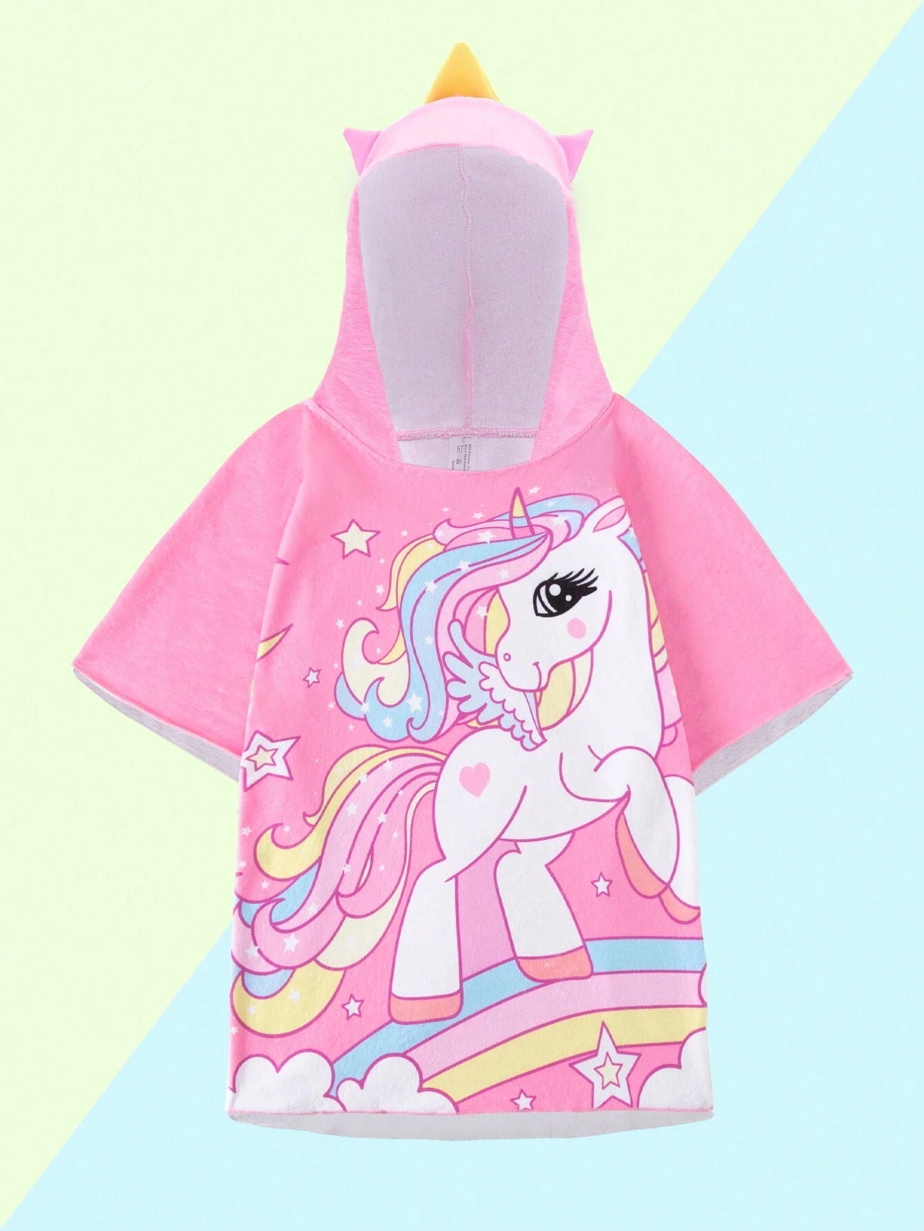 Cubierta Con Capucha Impresa De Unicornio Para Niñas Jóvenes