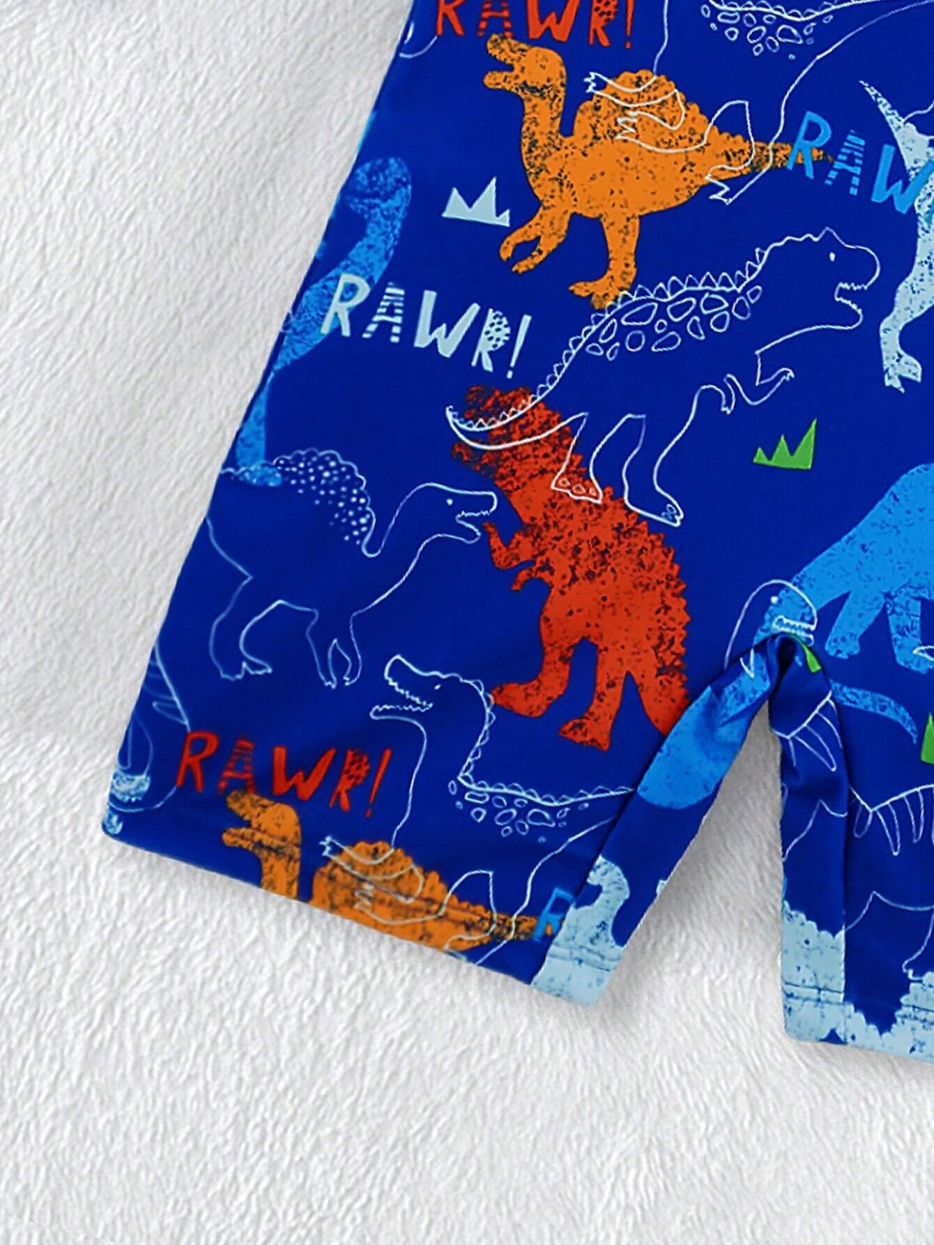Traje de baño de una pieza con estampado de dinosaurio para niño