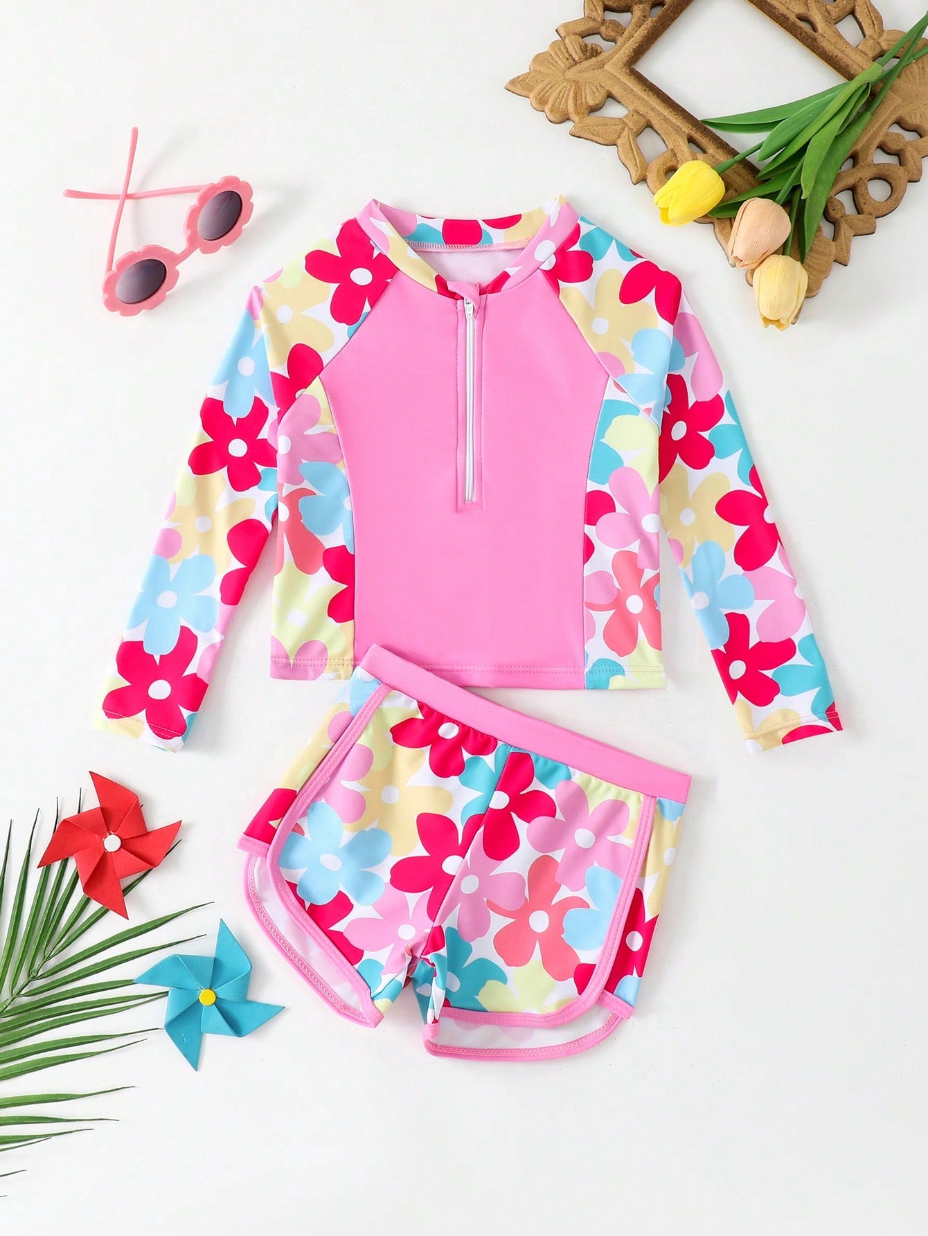 traje de baño tankini estampado