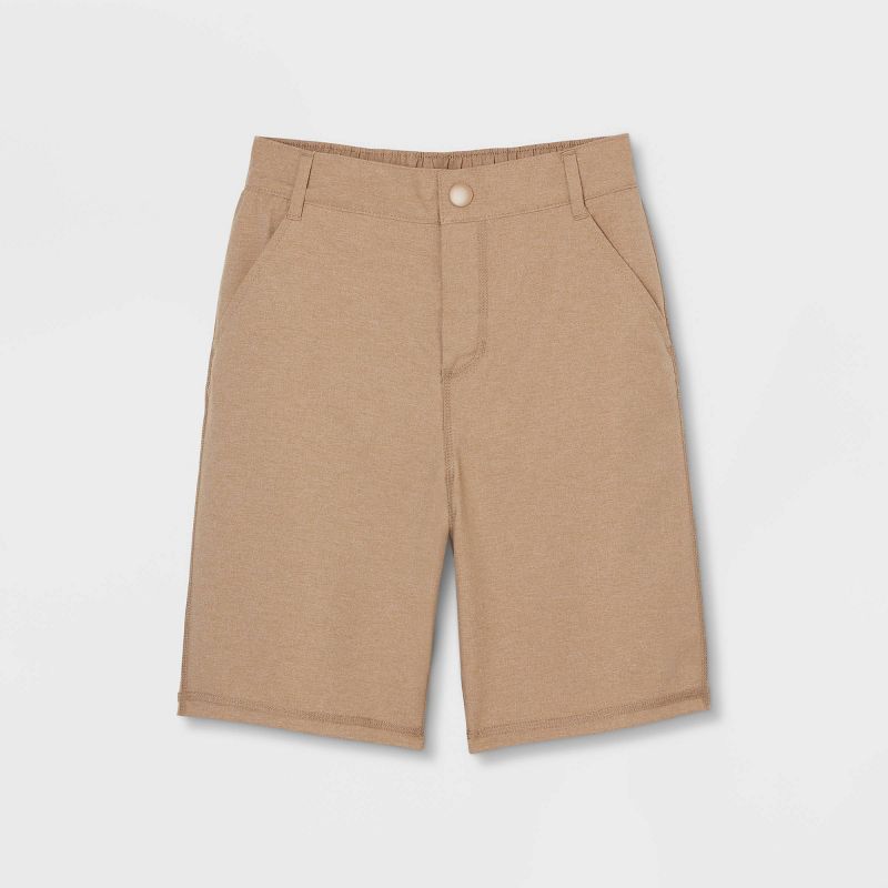 Short de niño beige con boton