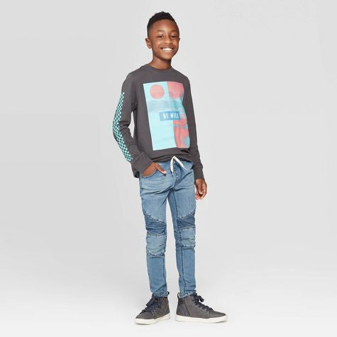 Pantalon super skinny sin cierre super strech de niño