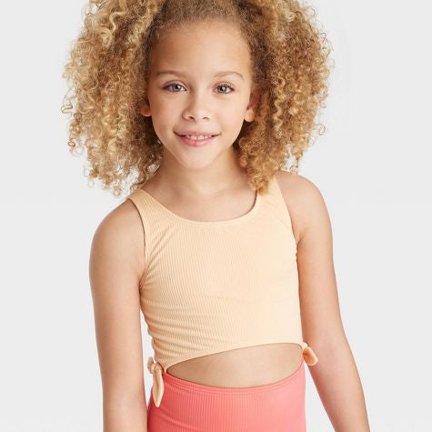 Traje de baño para niña con lazos laterales