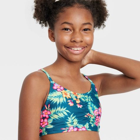 Traje de baño de 2 piezas de niña con flores