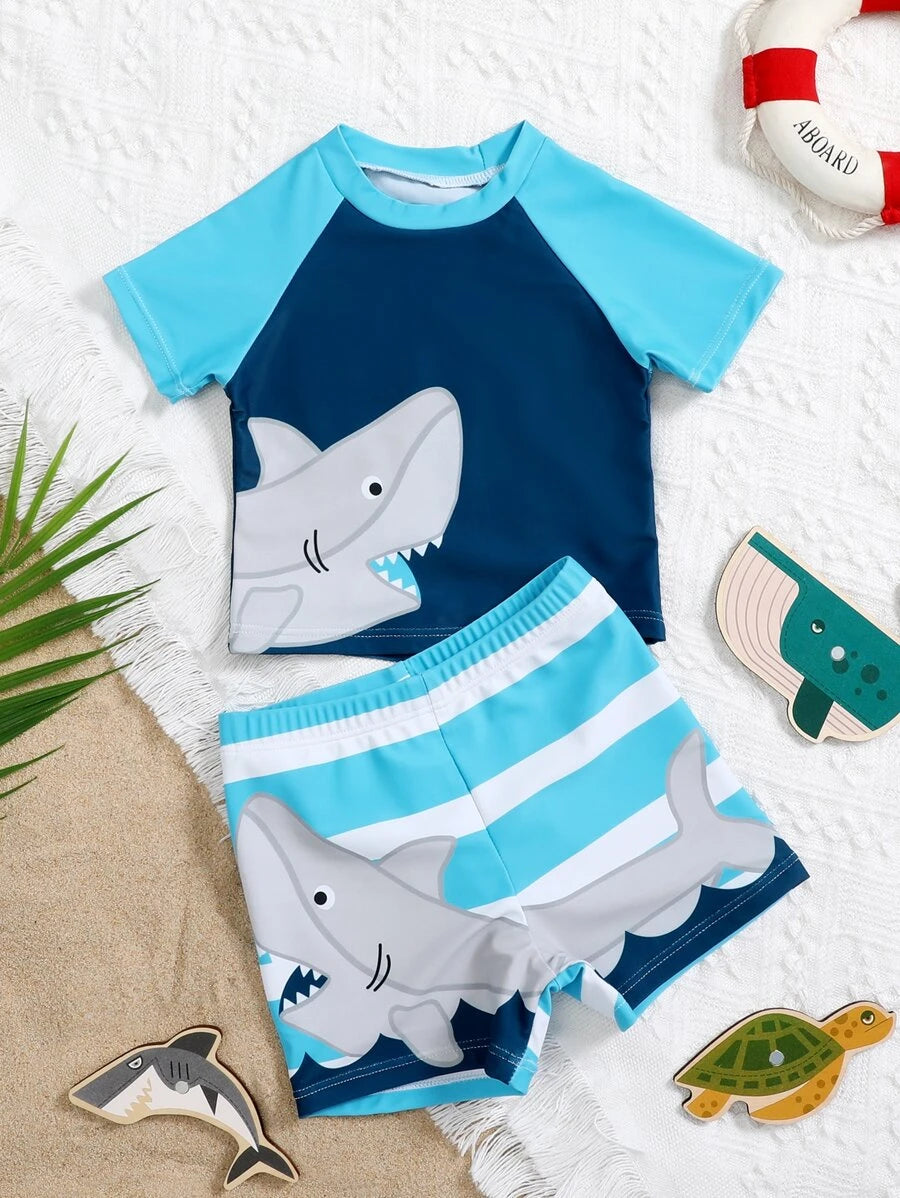 Bebé niño Bañador tiburón de dibujos animados
