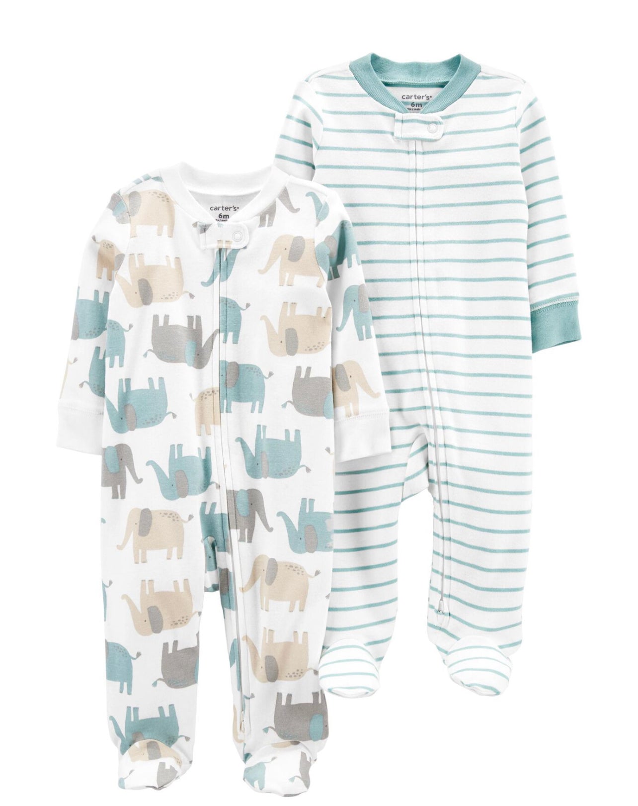 Set de conjunto bodys verde menta y elefante