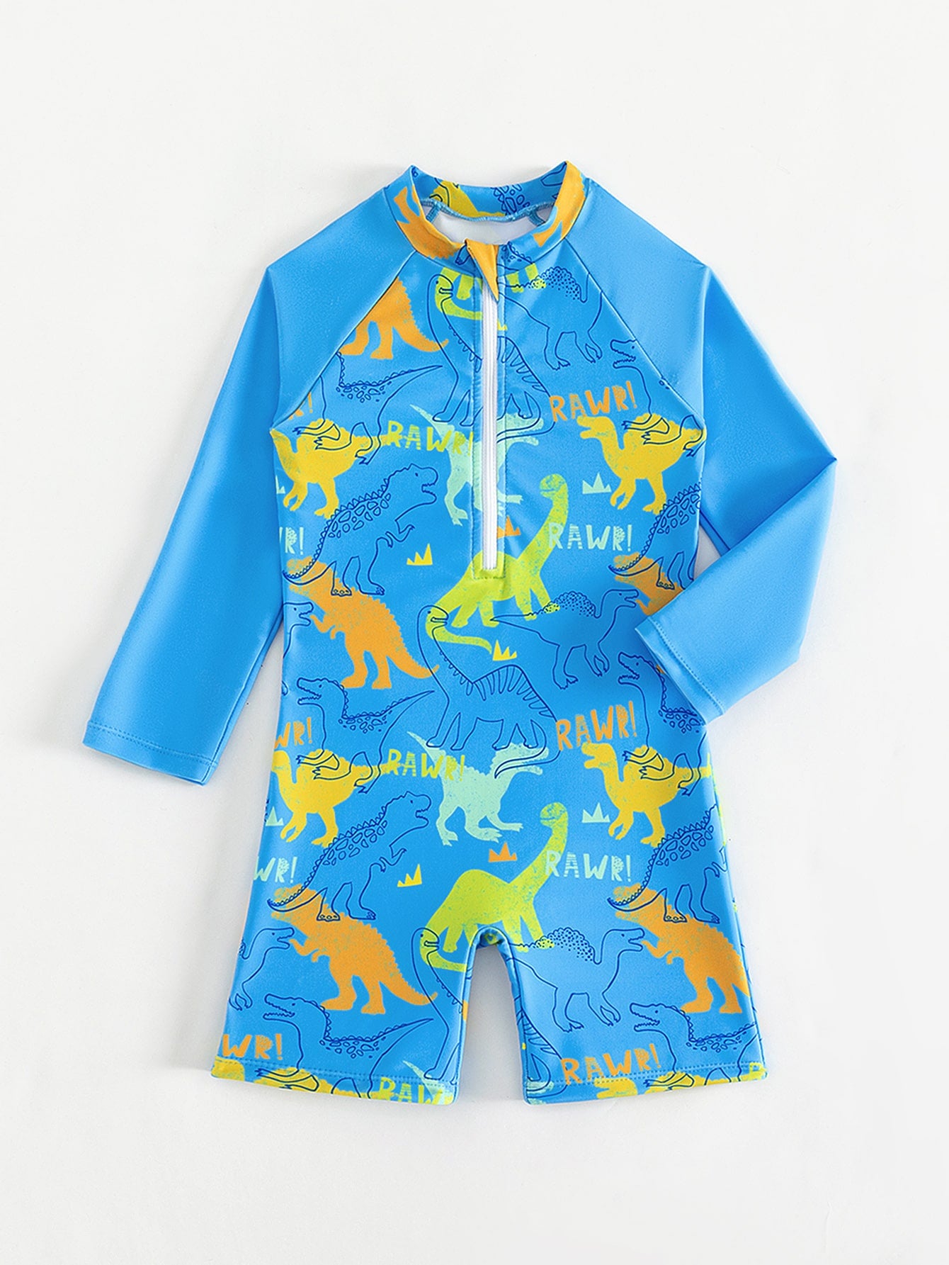 Traje de baño de una pieza con  estampado de dinosaurio para niño
