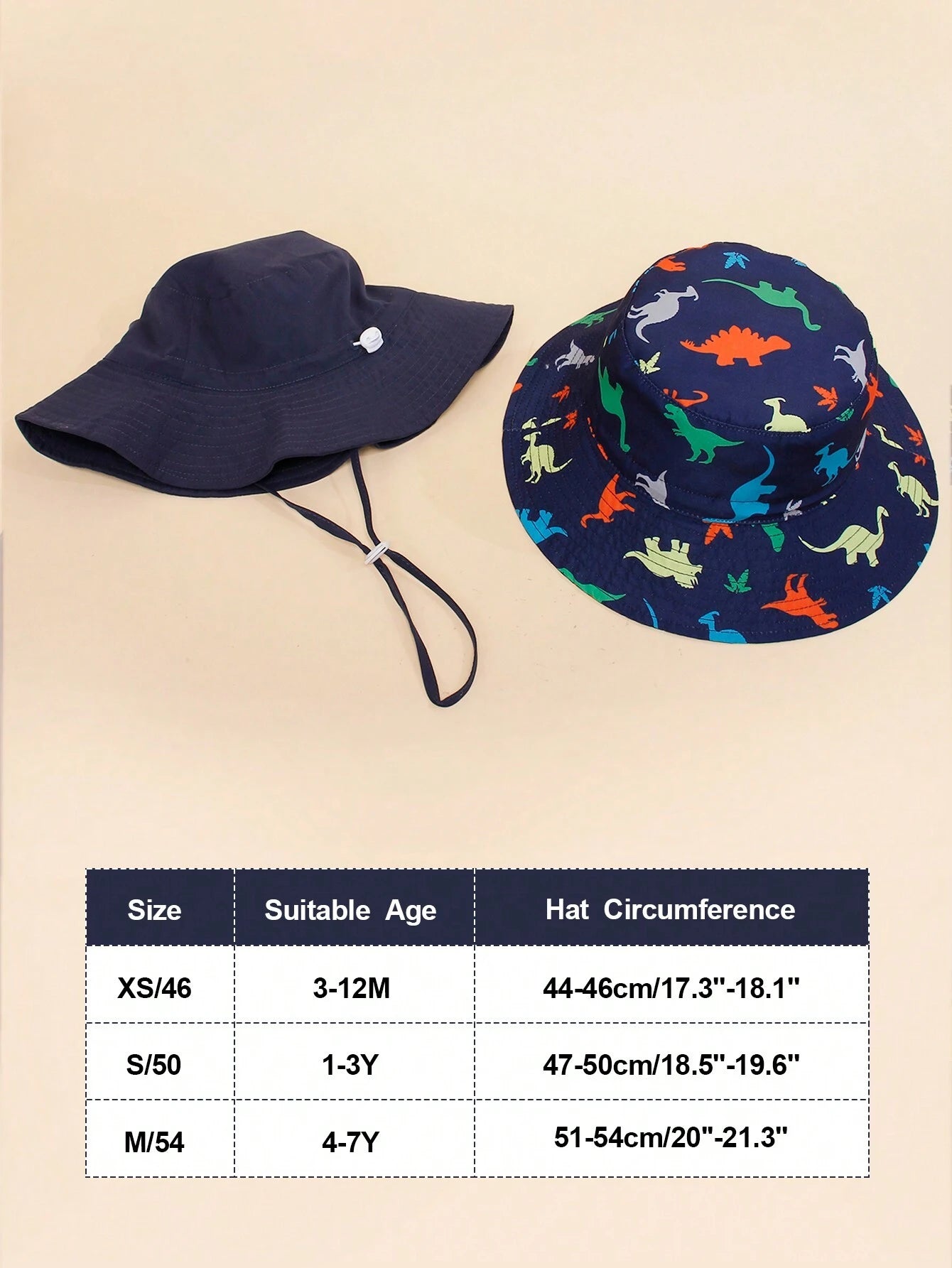 2 piezas Sombrero de sol con correa para la barbilla y estampado de dinosaurio en unicolor para niños, ideal para playa, proteger del sol y pesca en verano