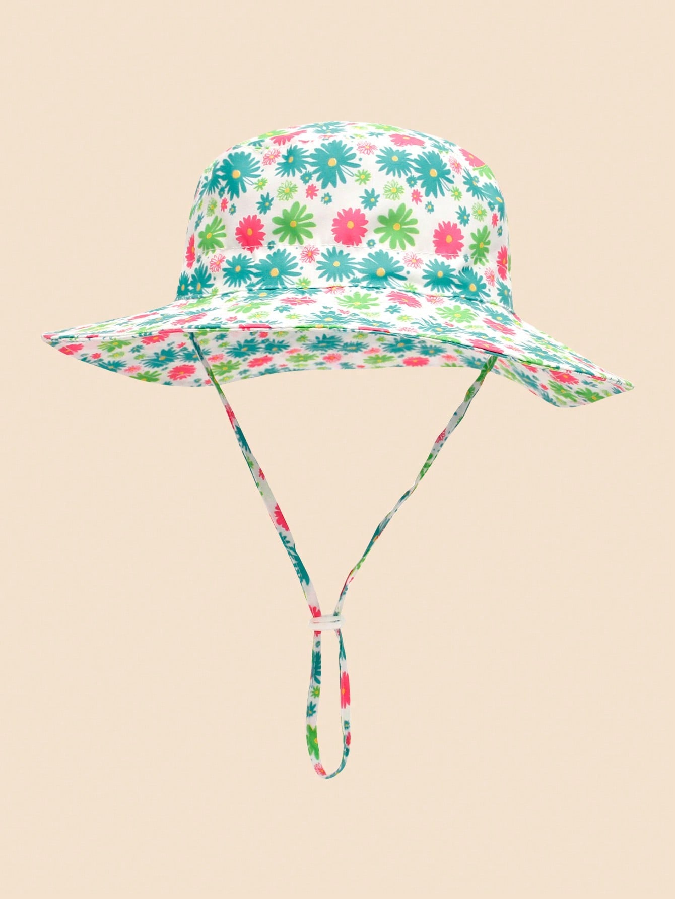 Sombrero de playa rosa para niños con estampado de unicornio y protección anti-UV, gorro tipo balde para niñas de 0 a 8 años