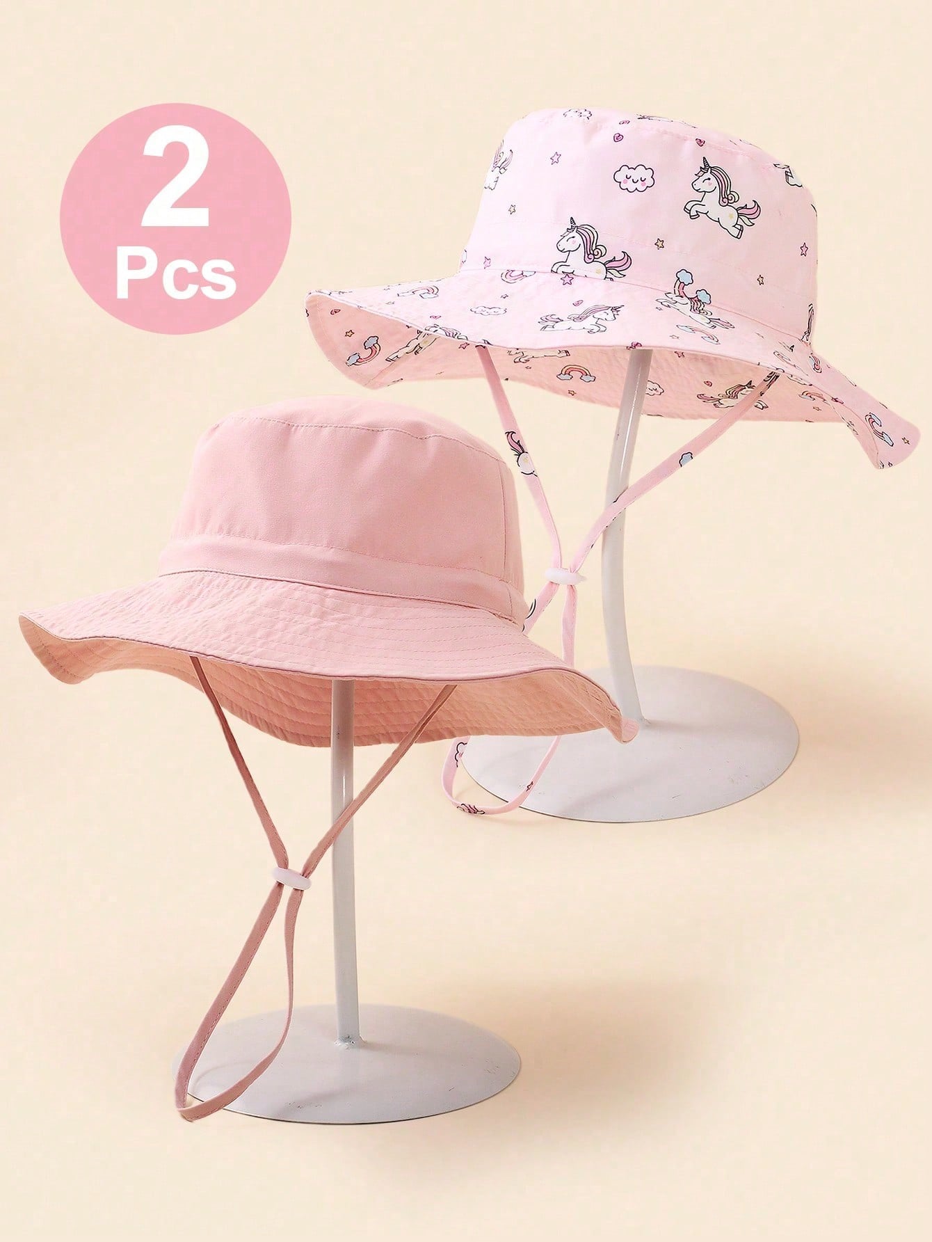 2 piezas Sombrero de sol con correa para la barbilla y estampado de dinosaurio en unicolor para niños, ideal para playa, proteger del sol y pesca en verano