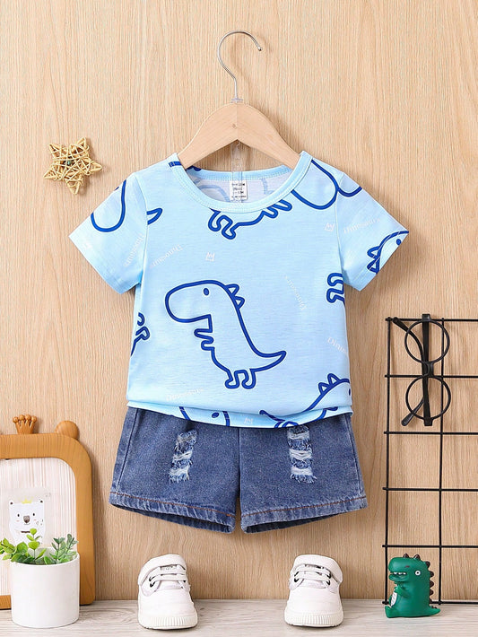 Conjunto de Jean y Franela de Baby Dinosaurio