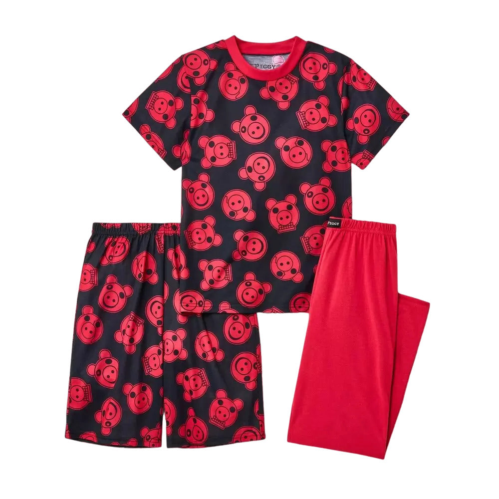 Set de pijama piggy de 3 piezas para niños