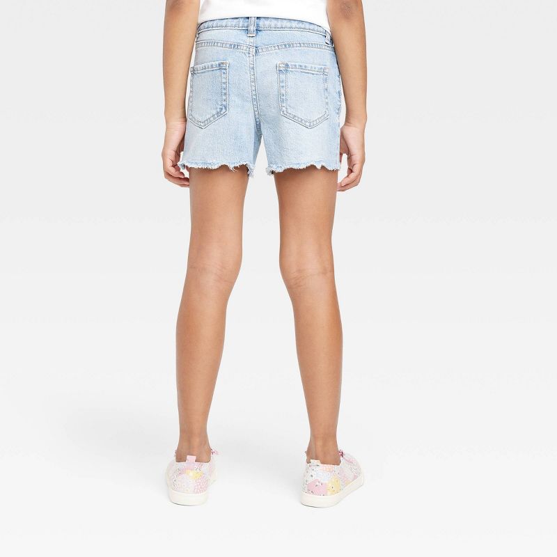 Short estilizado de niña jeans claro