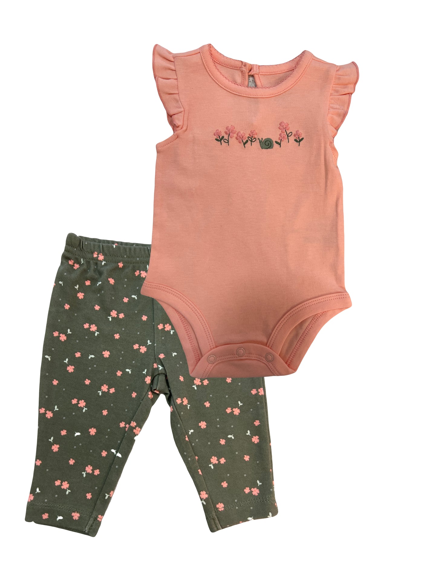 Conjunto de niñas Carters (Pantalon y Body con mangas)