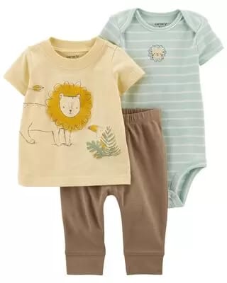 Conjunto 3 piezas Carters (Franela , Body y pantalon)