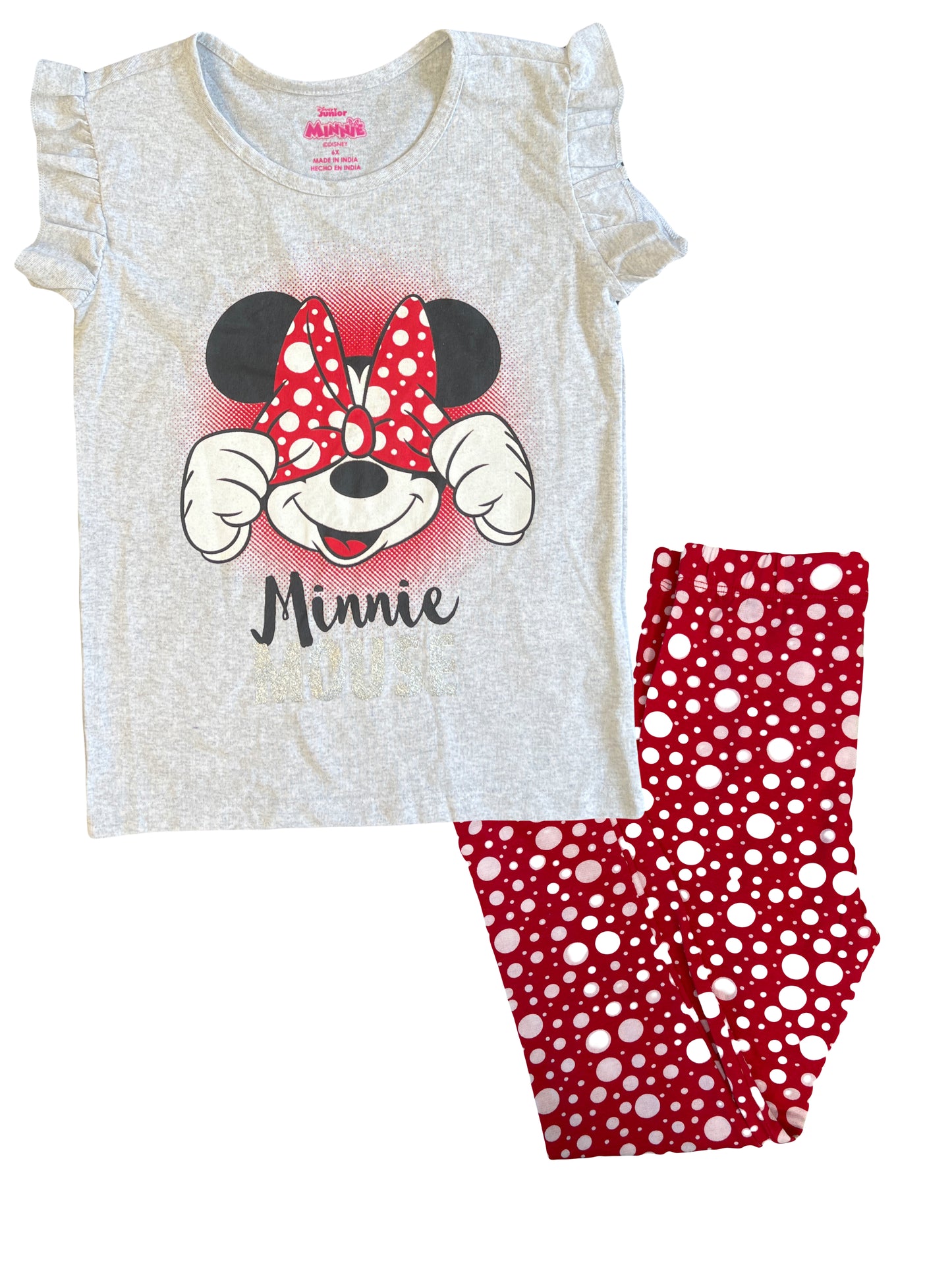 Conjunto de Minnie de franela y leggin