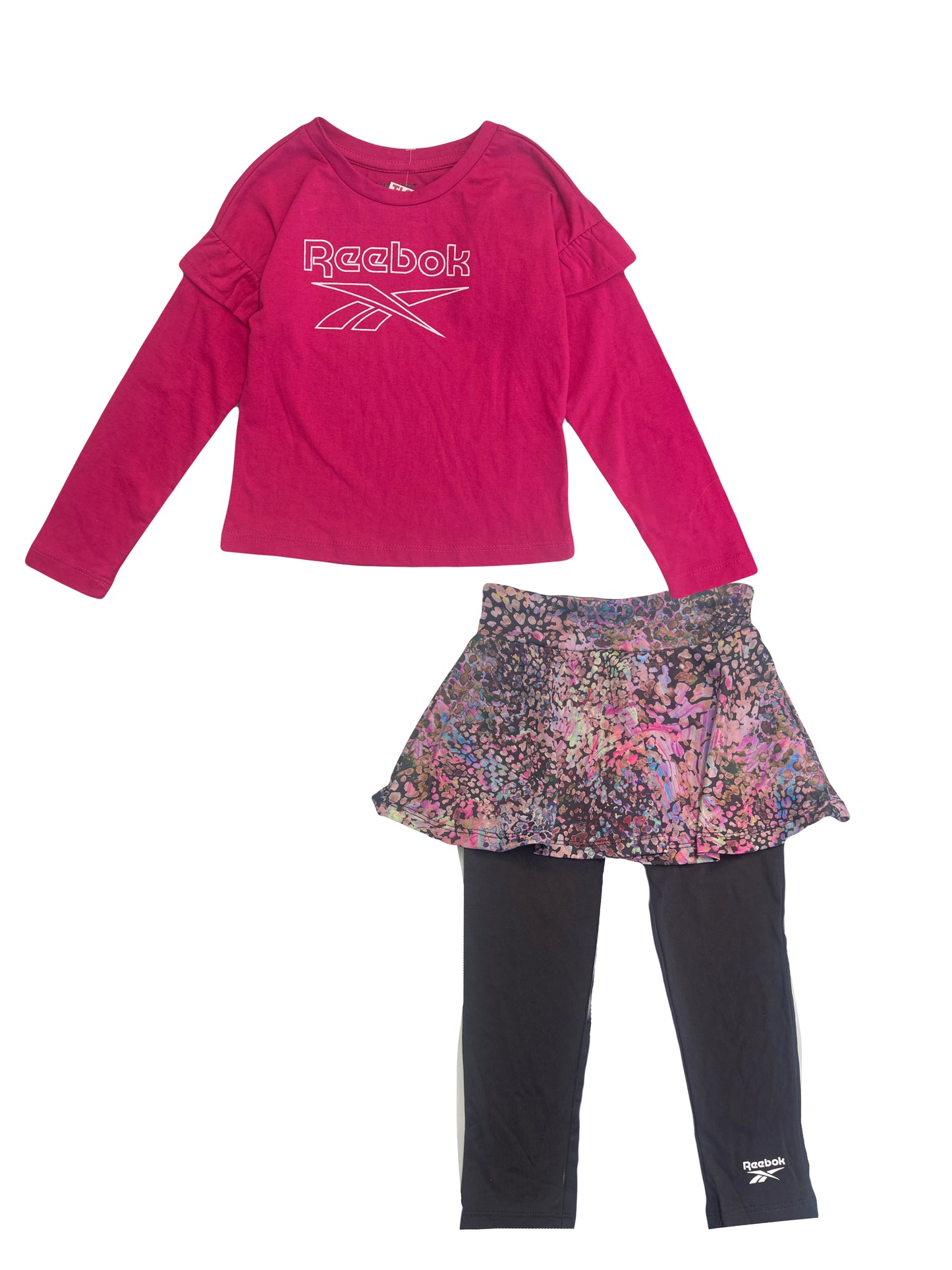 Conjunto Reebok de suéter , falda y leggin