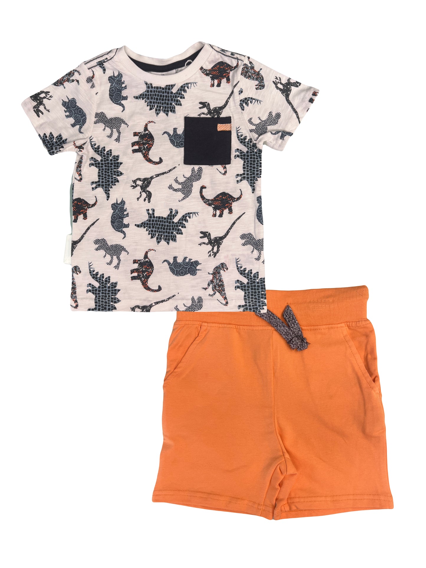 Conjunto Safarí  dinosaurios de franela y short