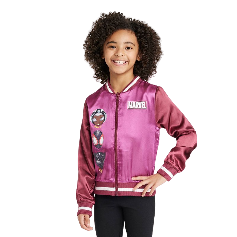 Chaqueta de niña reversible de marvel