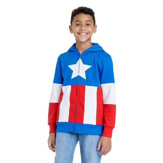 Sueter con capucha para niño de capitan america