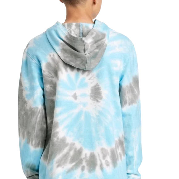 Sueter azul con gris tiedye para niños