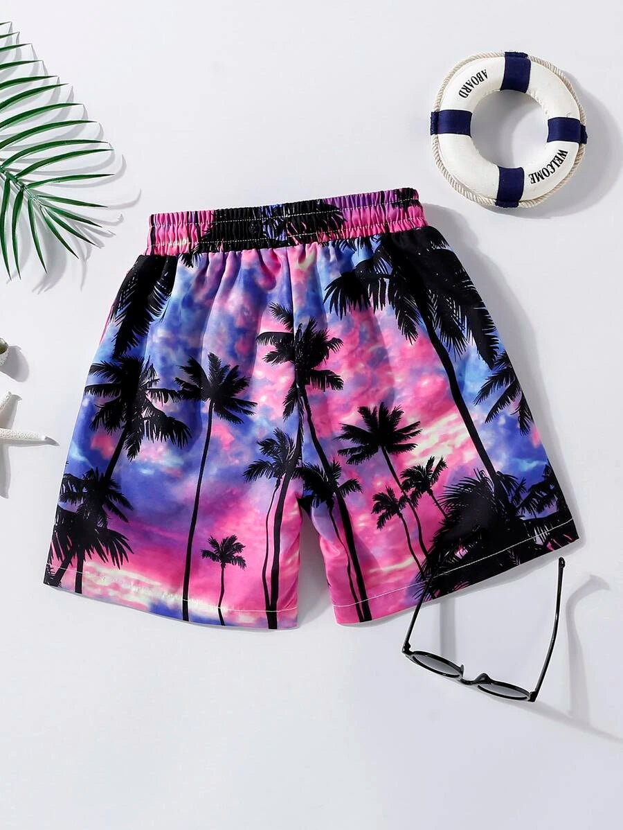 Niños Shorts de natación con estampado