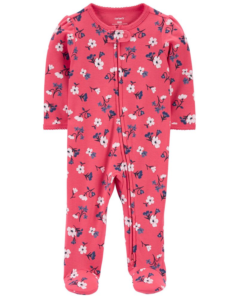 Baby Floral 2-Way Zip Footie Sleep & Play