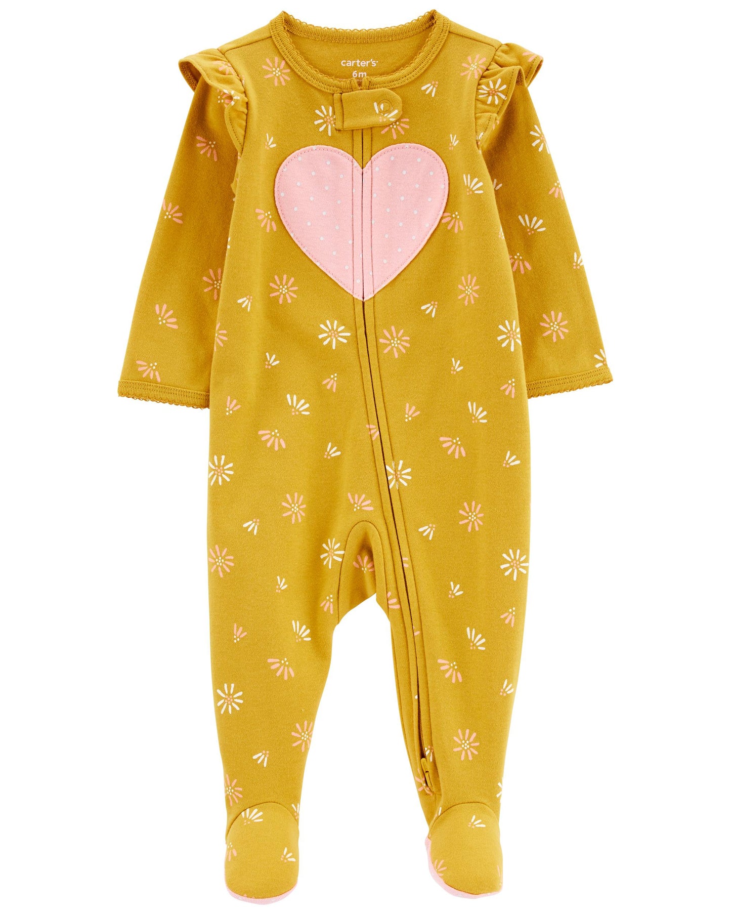 Baby Heart 2-Way Zip Cotton Sleep & Play