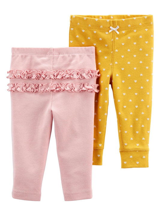 Set 2 Pantalones rosa y mostaza